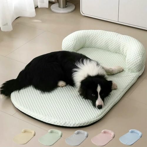 HtoxinDian Kühlendes Hundebett, Sommer, atmungsaktives Kissen aus Eisseide, rutschfestes Haustierkissen für große/kleine Hunde/Katzen von HtoxinDian