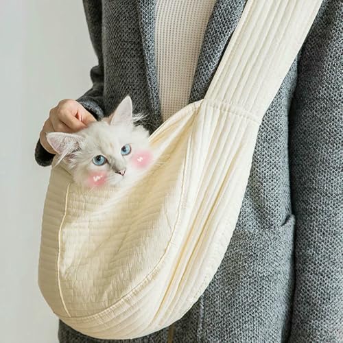 HtoxinDian Outdoor-Welpen-Tragetasche Tragetasche Katzentaschen Out Crossbody Schulter Tragbare Katze Hund Sling Haustier Tragetasche von HtoxinDian
