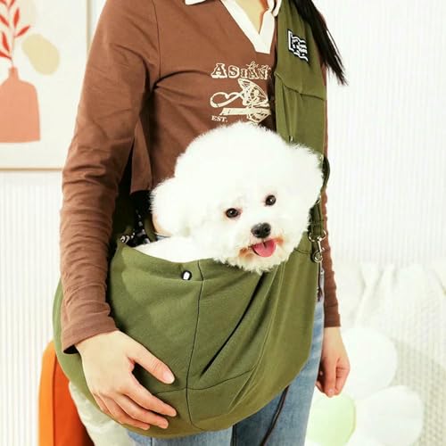 HtoxinDian Verstellbare Tragetasche für Haustiere, Einzelschulter-Design für Reisen im Freien mit kleinen Hunden und Corgi-Welpen von HtoxinDian