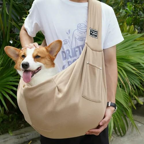 HtoxinDian Verstellbare Tragetasche für Haustiere, Einzelschulter-Design für Reisen im Freien mit kleinen Hunden und Corgi-Welpen HtoxinDian Verstellbare Tragetasche für Haustiere, Einzelschulter-Design für Reisen im Freien mit kleinen Hunden und Corgi-Welpen von HtoxinDian