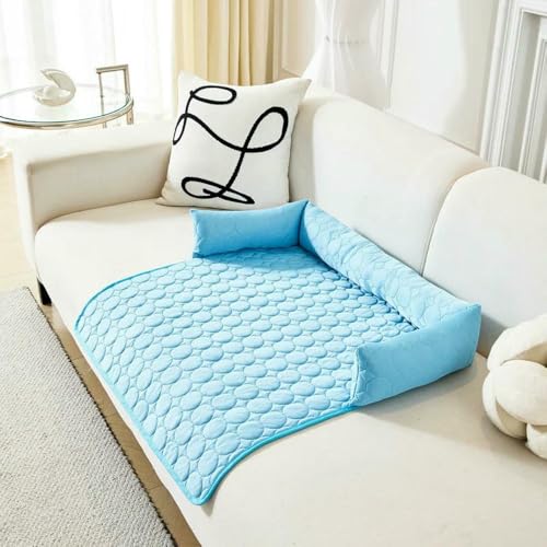 Ice Silk Haustier Hundebett Decke Matte Sommer Kühlung Hund Couch Schonbezug Haustier Pad mit Nackenkissen Atmungsaktive Haustier Schlafmatte Home Ice Silk Haustier Hundebett Decke Matte Sommer Kühlung Hund Couch Schonbezug Haustier Pad mit Nackenkissen Atmungsaktive Haustier Schlafmatte Home von HtoxinDian