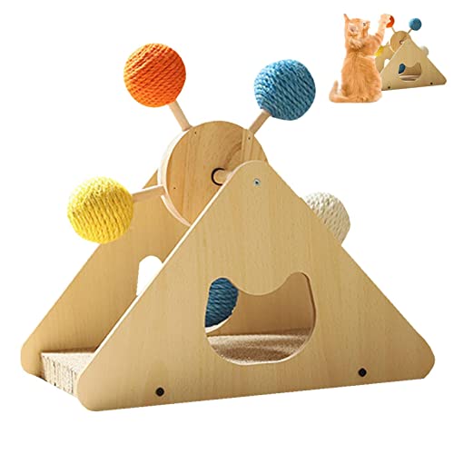 Katzenkratzbrett, groß, drehbar, interaktiv, Massivholz, Kratzseil für Katzen, Übungsrad ohne Papierschrott, interaktives Massivholz, Kratzspielzeug für Haustiere Huyan Katzenkratzbrett, groß, drehbar, interaktiv, Massivholz, Kratzseil für Katzen, Übungsrad ohne Papierschrott, interaktives Massivholz, Kratzspielzeug für Haustiere Huyan von HuYan