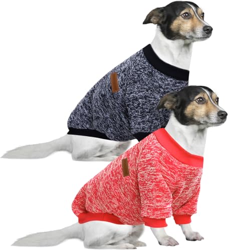 HuaLiSiJi 5XL Hundepullover Grosse Hunde Sweatshirt Kapuzenpullis für Große Hunde, Warm und Leicht, Mit Einer Weichen Textur, Elastizität Leicht zu Tragen (Rot+Navy Blau) von HuaLiSiJi