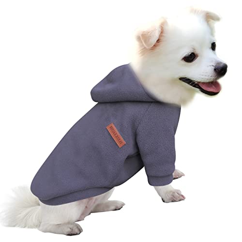 HuaLiSiJi Hunde Hoodie Kapuzenpullis für Hunde Hunde Sweatshirt Fleece Warm und Leicht, Sehr Schön, Bequem und Weich, Super Anzuziehen (L, Grau) von HuaLiSiJi