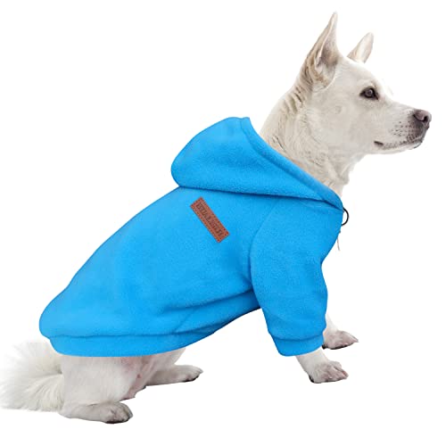 HuaLiSiJi Hunde Hoodie Kapuzenpullis Sweatshirt Fleece Warm und Leicht, Sehr Schön, Bequem und Weich, Super Anzuziehen (XXL, Blau) von HuaLiSiJi