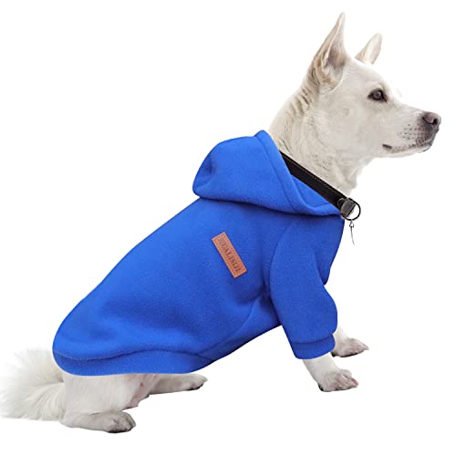 HuaLiSiJi Hunde Hoodie Hunde Sweatshirt Fleece Pullover Hund Chihuahua Pullover, Warm und Leicht, Mit Einer Weichen Textur, Leicht zu Tragen und Hellen Farben (XXL, Dark Blue) von HuaLiSiJi