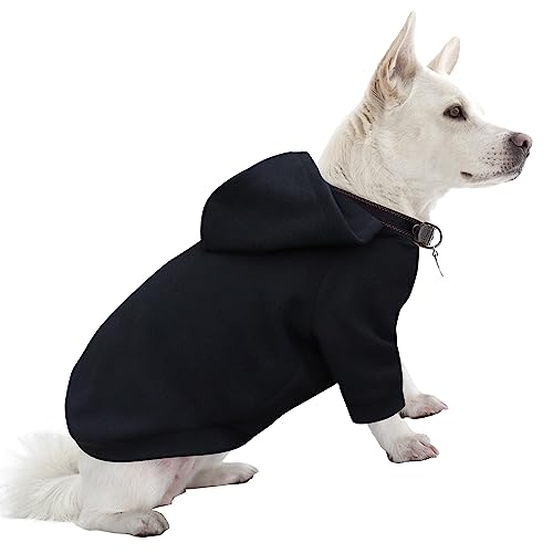 HuaLiSiJi Hunde Hoodie Kapuzenpullis für Hunde,Supermaterial Elastizität ist Ziemlich Bequem, Weich und Warm Einfaches An-und Ausziehen (3XL, Schwarz) von HuaLiSiJi