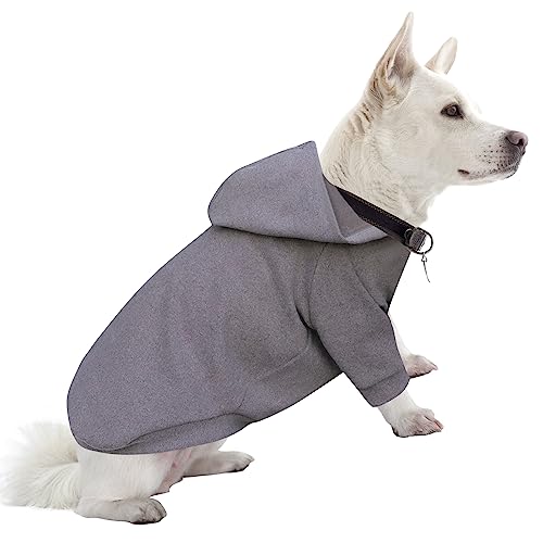 HuaLiSiJi Hunde Hoodie Hunde Sweatshirt Hundepullover Kleine Hunde Chihuahua Pullover, Warm und Leicht, Mit Einer Weichen Textur, Leicht zu Tragen und Hellen Farben (L, Grau) von HuaLiSiJi