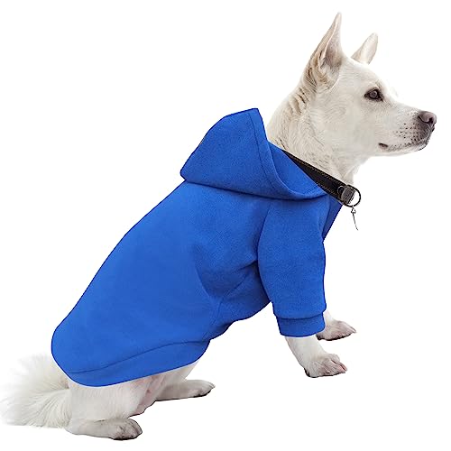 HuaLiSiJi Hunde Hoodie Hunde Sweatshirt Hundepullover mit Kapuze Chihuahua Pullover, Warm und Leicht, Mit Einer Weichen Textur, Leicht zu Tragen und Hellen Farben (XL, Dark Blue) von HuaLiSiJi