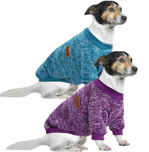 HuaLiSiJi 4XL Hundepullover Grosse Hunde Sweatshirt Kapuzenpullis für Große Hunde, Warm und Leicht, Mit Einer Weichen Textur, Elastizität Leicht zu Tragen (Blau+Lila) von HuaLiSiJi