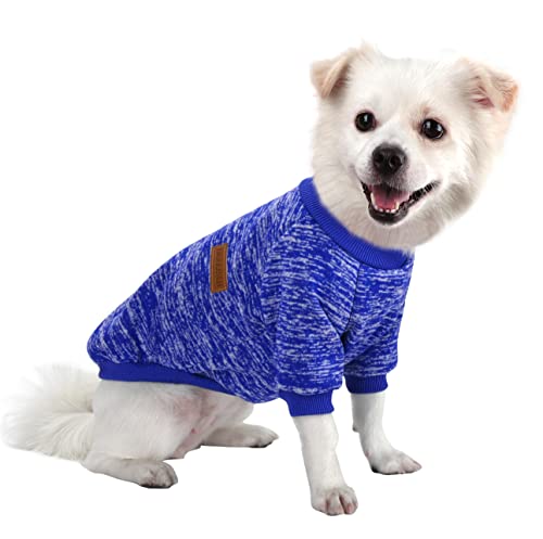 HuaLiSiJi Hundepullover Kleine Hunde Sweatshirt Kapuzenpullis für Hunde Hunde Hoodie Chihuahua Pullover, Warm und Leicht, Mit Einer Weichen Textur, Elastizität Leicht zu Tragen (Dark Blue, M) von HuaLiSiJi