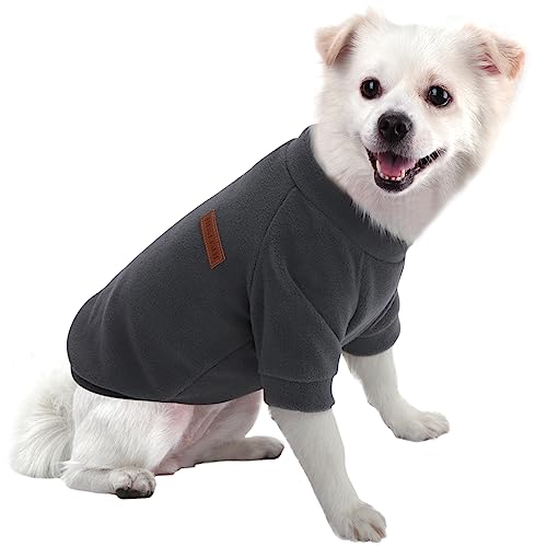 HuaLiSiJi Hundepullover Fleece Hundepullover Kleine Hunde Warm Hunde Sweatshirt, Warm und Leicht, Mit Einer Weichen Textur, Leicht zu Tragen und Hellen Farben (XL, Grau) von HuaLiSiJi