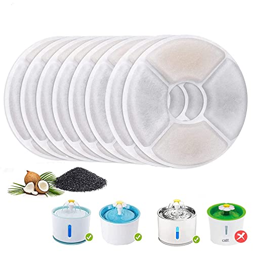 Huatek 8-Stück Katze Wasser Brunnen Filter, 3-Triple Filtration System Ersatz, Haustier Brunnen Filter für 84oz/2.5L automatische Haustier Brunnen Katze Wasser Brunnen Huatek 8-Stück Katze Wasser Brunnen Filter, 3-Triple Filtration System Ersatz, Haustier Brunnen Filter für 84oz/2.5L automatische Haustier Brunnen Katze Wasser Brunnen von HuaTek