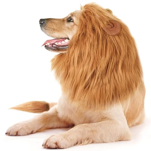 Hundekostüm Löwenmähne Hund,Löwenmähne für Hunde mit Ohren,Hundemähne für Kostümpartys,Hundekostüm für Halloween, für Mittlere und Große Hunde,Halloween Cosplay,Tierparty Zubehör,Tierverkleidung Hundekostüm Löwenmähne Hund,Löwenmähne für Hunde mit Ohren,Hundemähne für Kostümpartys,Hundekostüm für Halloween, für Mittlere und Große Hunde,Halloween Cosplay,Tierparty Zubehör,Tierverkleidung von Huahuanghui