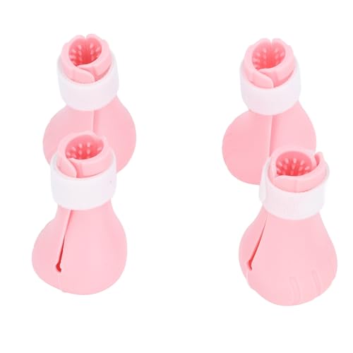 Huairdum Fellpflegestiefel für Katzen, Bequeme Katzenpfotenabdeckungen Zur Verhinderung von Kratzern, Weich, Professionell für Injektionen Zum Baden (PINK) von Huairdum