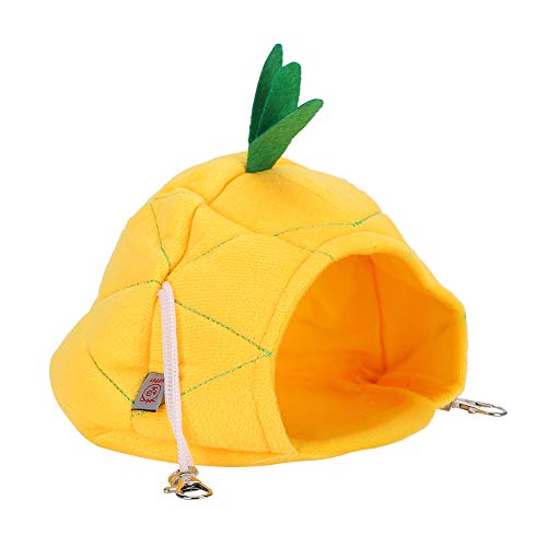 Huairdum Haustier Hängematte Kleines, Kleintierbettkäfig, Bettkäfig Warm House Pet Hammock, Wintersichere Hamster für Kleintiere(Yellow PineAp-ple) von Huairdum