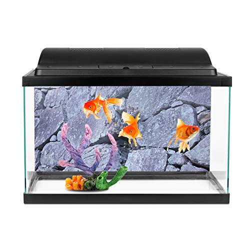 Huairdum 3D rückwand Aquarium, PVC ungiftiger Rock Stone Aquarium Aufkleber, Hintergrund Rock Stone Aquarium Aufkleber, für Aquarium(122 * 46cm) von Huairdum