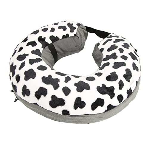 Huairdum Aufblasbares Hundehalsband Einfache Aufbewahrung Fördert die Genesung Einfache Reinigung Haustierschutz Aufblasbares Halsband für Zuhause (Cows Point Hook and Hoop Fasteners S) von Huairdum