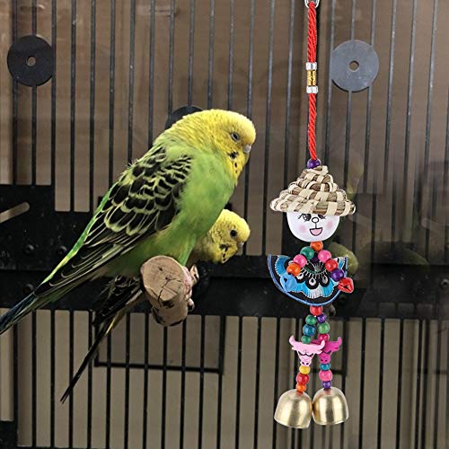 Huairdum Papageienspielzeug, Vogel hängendes Spielzeug, Stroh für Vogelkäfigspielzeug von Huairdum