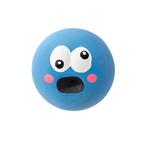 Huairdum Quietschender Hundespielzeugball aus Latex, Langlebiger Bisswiderstand, Interaktive Fetch-Soundbälle, Hohe Zähigkeit, Starke Belastbarkeit für Haustierbedarf (Blau) von Huairdum