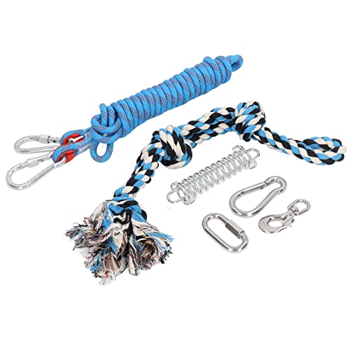 Huairdum Starkes Welpen-Seilspielzeug, 360 Grad drehbarer Muskelaufbau, rostfreies Federstangen-Hundespielzeug für den Innenbereich von Huairdum