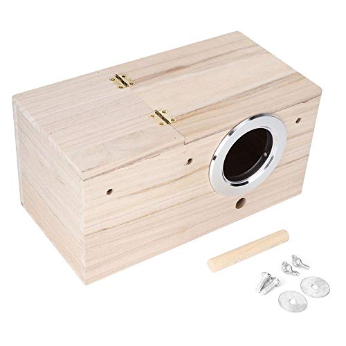 Huairdum Wood Bird Nests, Wooden Box Haus Cockatiels Birds Breeding Box mit 11,4 x 5,8 x 5,8 Zoll Größe für Wellensittiche Psittacula Agapornis Papageien von Huairdum