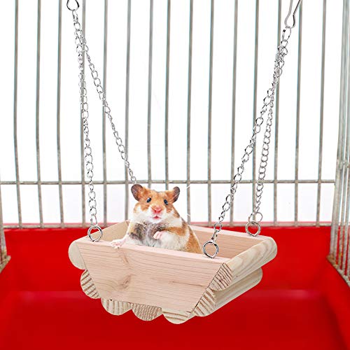 𝐖𝐞𝐢𝐡𝐧𝐚𝐜𝐡𝐭𝐬𝐠𝐞𝐬𝐜𝐡𝐞𝐧𝐤 Hängendes Boot Spielzeug Hamster Schaukel, umweltfreundliche wunderbare Holz Hamster Schaukel, Schaukel Haustiere für Hamster von Huakii