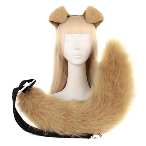 Huamengyuan Plüsch Hund Ohren Stirnband Cartoon Rollenspiel Pelziges Katzenohren Stirnband Set, gefälschtes Fuchspelzohren Stirnband, Halloween Cosplay Zubehör Huamengyuan Plüsch Hund Ohren Stirnband Cartoon Rollenspiel Pelziges Katzenohren Stirnband Set, gefälschtes Fuchspelzohren Stirnband, Halloween Cosplay Zubehör von Huamengyuan