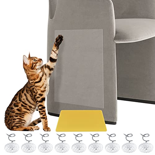 8 STK Katze Kratzschutz, Doppelseitig Kratzschutz Klebefolien Sofa Katze, Anti Kratz Folie, Transparenten Kratzfesten Sofaschutz Schutzfolie, für Sofa, Tür, Möbel, Wand von HuangXinyu