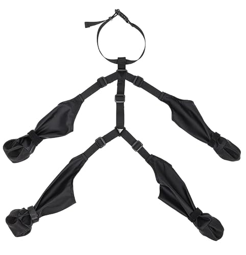 Hundestiefel-Leggings, wasserdichte Strapsstiefel, rutschfeste Winter-Hundestiefel, Beinschutz, Pfotenschutz für Winter-Schnee-Wandern (M) von HuangguiyuanV