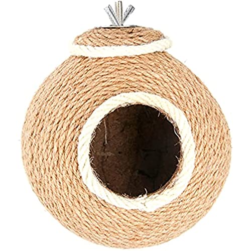 Vogelnest aus natürlicher Kokosnussschale, zum Anschrauben, für Käfig, leicht, Privatsphäre, Nistkasten für Sittiche, Nymphensittiche, Unzertrennliche von HuangguiyuanV