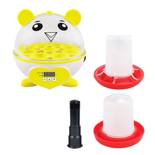 Home Use 9 Eier Inkubator Automatische Temperaturregelung Digitale Mini-Eierbrut Automatische Temperaturregelung Brut für Hühner, Enten, Vögel (9eggs) von PAIDUOJI