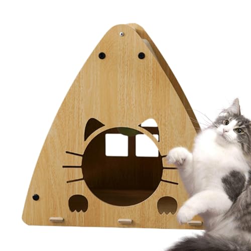Huaxingda Katzenkratzhaus aus Pappe - -Mehrzweck-Kratzhaus für Katzen aus Pappe mit Plüschballspielzeug,Robustes Katzenkratzhaus, bequemes Katzenkratzspielzeug für Kätzchen, schützt Möbel von Huaxingda