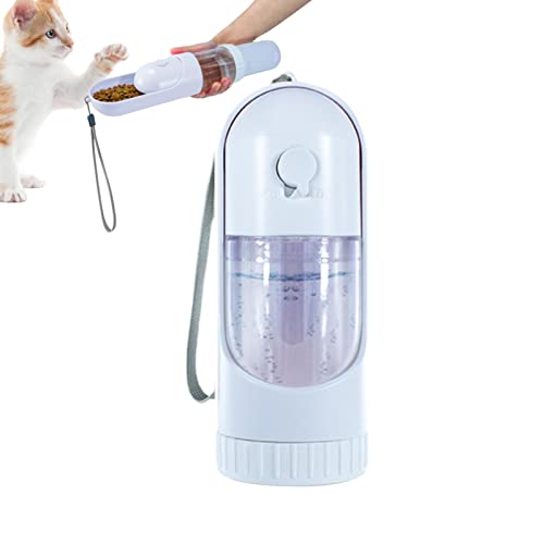 Hunde-Reise-Wasser- und Futterflasche | Tragbarer Wasserspender für Katzen – 2-in-1 Haustier-Futterspender für Outdoor-Fütterung und Trinken, Katzen und Hunde, Wanderausrüstung von Huaxingda