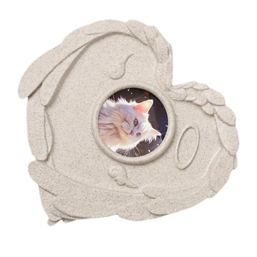 Huayeex Hundegrabstein,Individueller Grabmarker Für Hunde - Herzförmiges Andenken Mit Fotoeinsatz Für Friedhofsdekoration Huayeex Hundegrabstein,Individueller Grabmarker Für Hunde - Herzförmiges Andenken Mit Fotoeinsatz Für Friedhofsdekoration von Huayeex