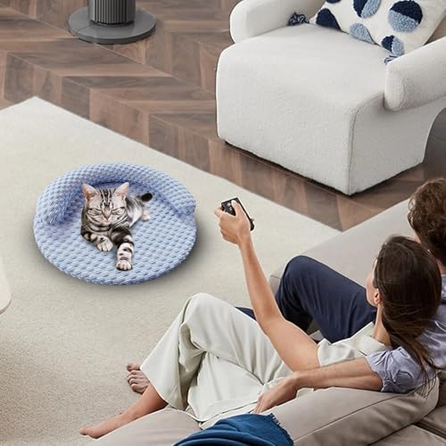 Huayeex Katzen Kühlmatte - wasserdichte Hundebett Matte Für Den Sommer,rutschfeste Komfortable Kuscheldecke Für Welpen Kätzchen Drinnen Draußen Haus Auto Ruhe von Huayeex