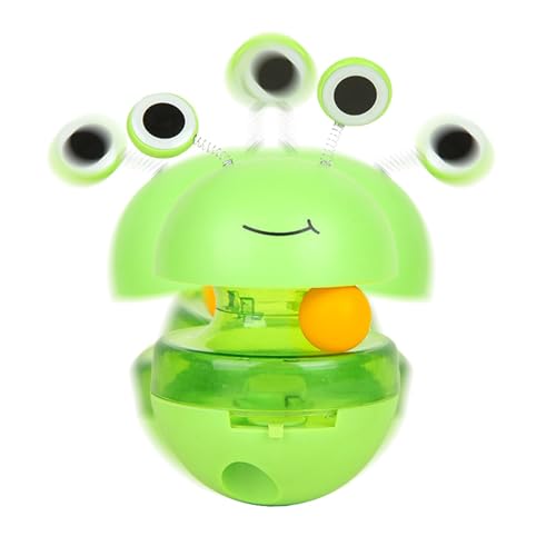 Huayeex Katzen-Leckerli-Puzzle-Stab im Frosch-Design, interaktiver Ball für Indoor-Katzen, Futterzubehör für Gewichtsverlust und Bewegung von Huayeex