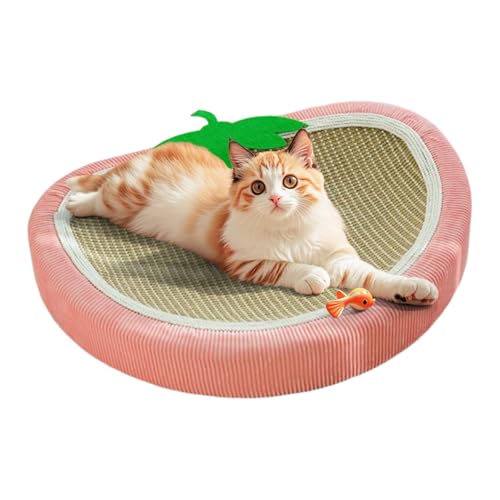Huayeex Katzenliege Kratzbrett, Sisal Erdbeer Kätzchen Bett Katzenkratzbrett, Nest Schlafmatte Haustierzubehör Für Kleine Hunde Haus Boden Wand Stuhl Sofa Teppichschutz Huayeex Katzenliege Kratzbrett, Sisal Erdbeer Kätzchen Bett Katzenkratzbrett, Nest Schlafmatte Haustierzubehör Für Kleine Hunde Haus Boden Wand Stuhl Sofa Teppichschutz von Huayeex