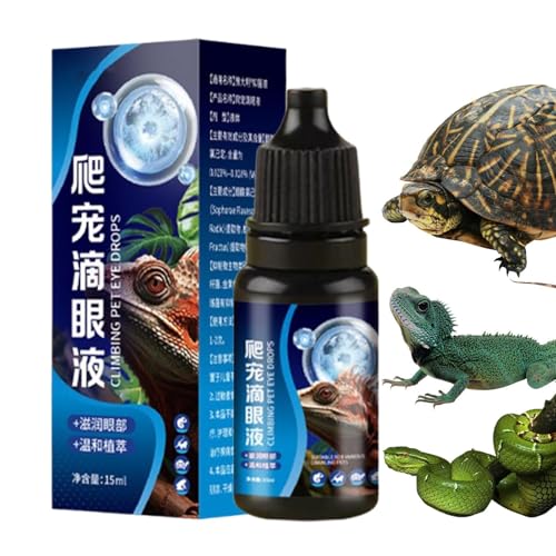 Huayeex Schildkröten Augentropfen - 15ml Amphibien Augenreinigung Verstärker | Pflegende Tropfen Zur Befeuchtung | Für Reptilien Schildkröten Schlangen Frösche Amphibien Haustiere Huayeex Schildkröten Augentropfen - 15ml Amphibien Augenreinigung Verstärker | Pflegende Tropfen Zur Befeuchtung | Für Reptilien Schildkröten Schlangen Frösche Amphibien Haustiere von Huayeex