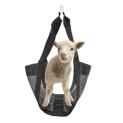 Huayeex Ziegenskala -Schlinge, Kalbskala -Schlinge - Nylon -Gewichtsgrößenschlungen für kleine Tiere | Viehstockhebehalter mit verstellbaren Trägern für Kälber Welpen Kaninchen Schaflämmer von Huayeex