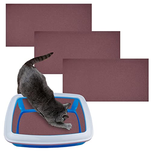 3-teiliges Kratzbrett für Hunde Katzen Nagelfeile Scratcher austauschbares Schleifpapier mit Haftrückseite 50,8 x 25,4 cm Haustier-Kratzunterlage, Katzen-Nagelfeile, Katzentoilette, für Katzen von Hudhowks