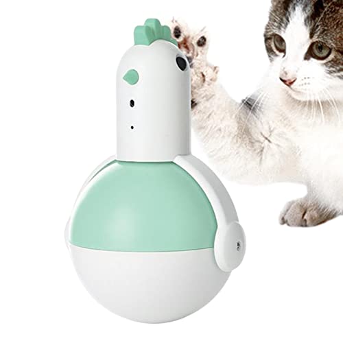 Elektrisches Katzenballspielzeug Elektrisches Haustierspielzeug mit LED-Licht Teaser-Spielzeug in Kükenform für Kätzchen 360 Grad selbstdrehendes Spielzeug, Katzenspielzeug zum Jagen, Spielen und von Hudhowks