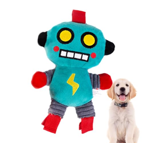 Hudhowks Haustier-Plüsch-Soundspielzeug, Hunde-Quietschspielzeug | Pet Sound Quietschendes Kauspielzeug Plüsch,Wiederverwendbares, quietschendes Roboter-Kauspielzeug für Hunde, Plüsch-Hundespielzeug von Hudhowks