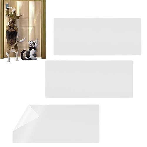 Hudhowks Katzentrainingsband, 3/4 Stück Kratzschutzband für Katzen, Durchsichtiger PVC-Türschutz gegen Katzenkratzer, verschleißfester Schutz für Möbel und Sofas von Hudhowks