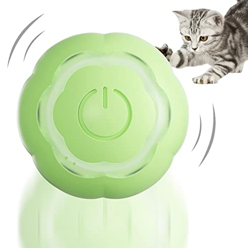 Interaktiver Haustierball Selbstbewegender Hundeball- Ballspielzeug für Katzen mit intelligenter Hindernisvermeidung Wiederaufladbarer, automatisch beweglicher Peppy Pet Ball über USB von Hudhowks