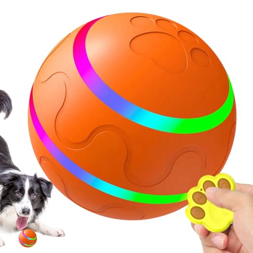Interaktives Hundespielzeug für große Hunde, intelligenter Ball für Hunde, interaktiver Ball für Welpen, automatisch bewegliches Rollen mit LED-Licht, wiederaufladbarer intelligenter Wicked Busy Ball von Hudhowks