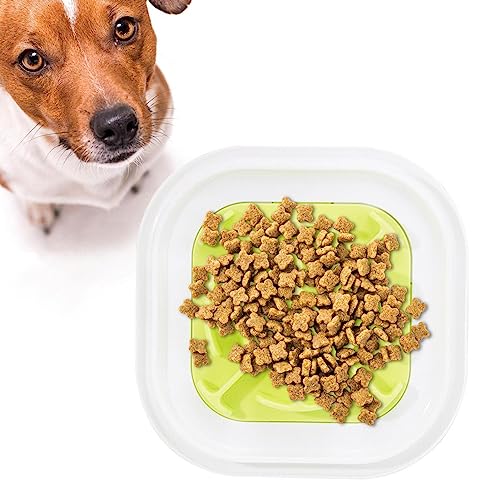 Verlangsamen Sie das Fressen von Hundenäpfen - Slow Feeder für Welpen, um das Fressen von Haustieren zu verlangsamen,Langsamer Fressnapf für Welpen, langsame Fressnäpfe, Puzzle-Napf für Hudhowks von Hudhowks