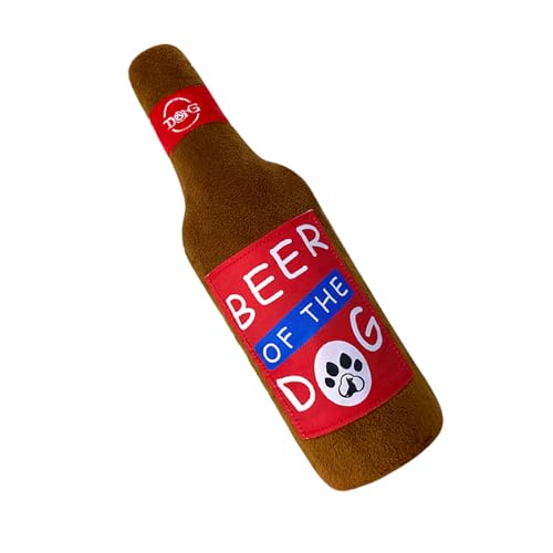 Huehkir Flaschen Hundespielzeug, Interaktives Spiel Mit Weinflasche, Quietschendes Plüschtier Hundespielzeug, Für Welpen Training Gegen Langeweile Drinnen Draußen Beschäftigung von Huehkir