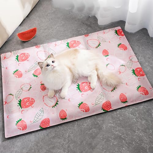 Kühlmatte Für Hunde, Kühldecke Für Hunde, Selbstkühlend Katze Kühl Kühlende Hundematte, Tragbare Nicht Schlupf matratzes Zum Kühlen Von Hunden Im Sommer Kühl Halten(L) von Huehkir