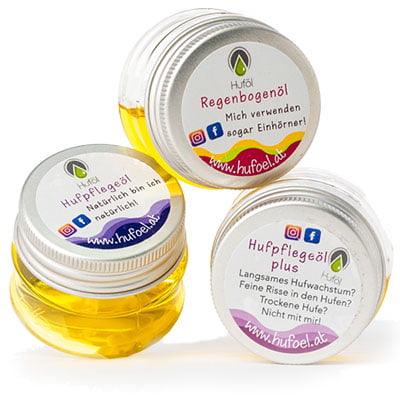 Huföl Regenbogenöl 30ml Probe zur Hufpflege Huföl Regenbogenöl 30ml Probe zur Hufpflege von Huföl